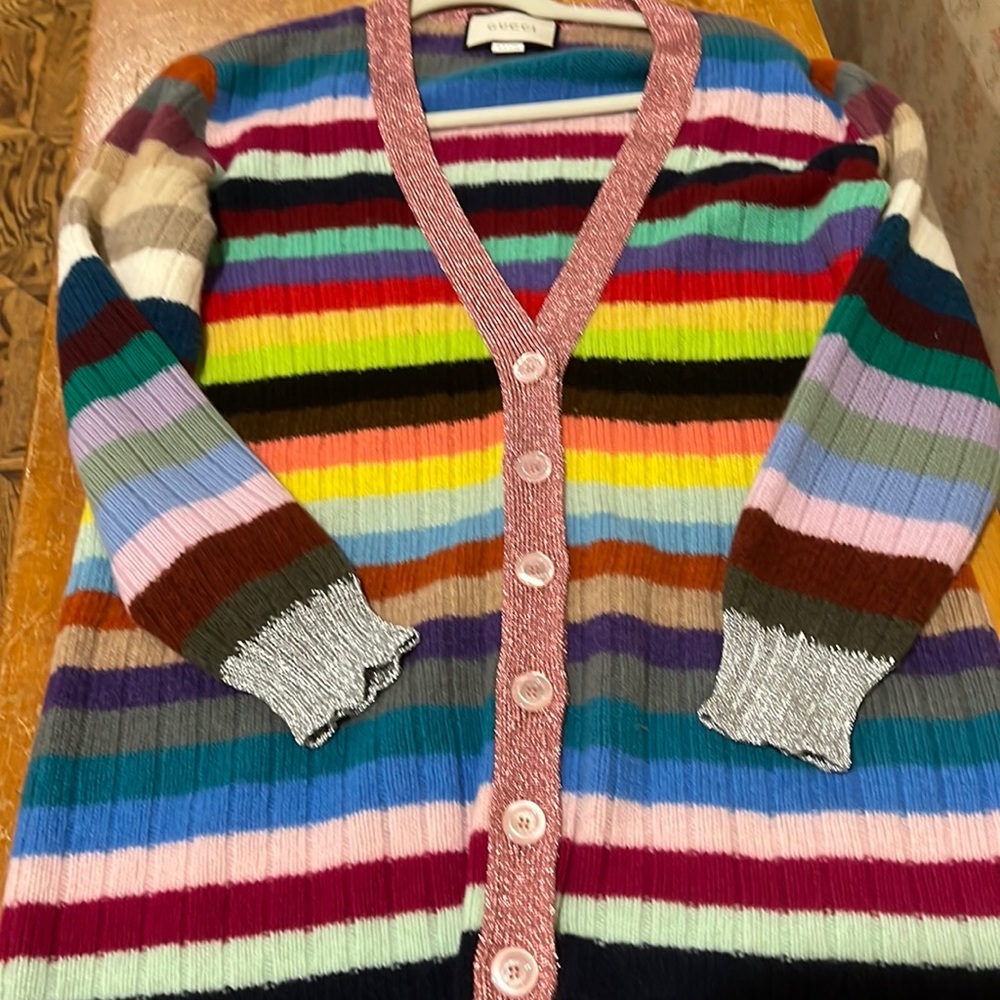 Authentic Gucci multicolored size small sweater. No rips or tears.